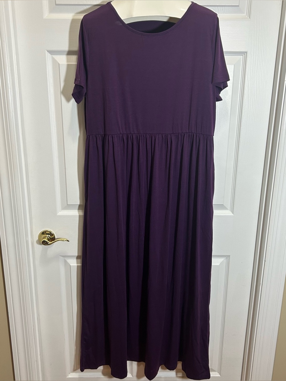 Nemidor Purple Jersey Material Maxi Dress